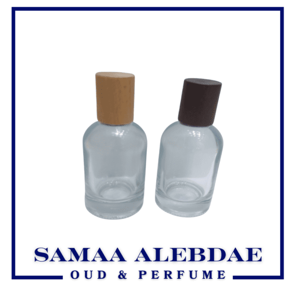 علب زجاج عطور شفاف فارغة 50مل