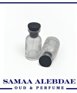 علب قزاز عطور فارغة شفاف غطاء اسود لف 30مل