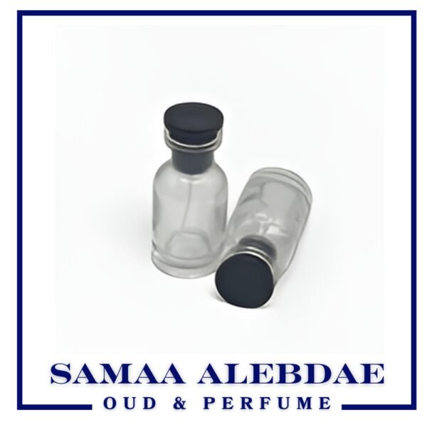 علب قزاز عطور فارغة شفاف غطاء اسود لف 30مل